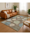 Addison Mayfield Brown AMF2062 - 8ft. Round Rug