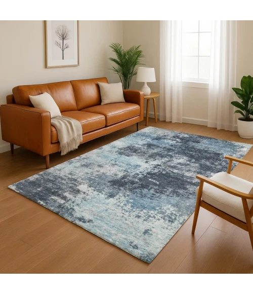 Addison Mayfield Blue AMF2065 - 8ft. Round Rug