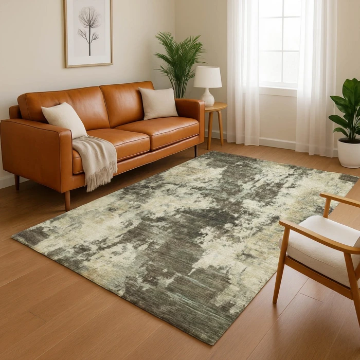 Addison Mayfield Brown AMF2066 - 8ft. Round Rug