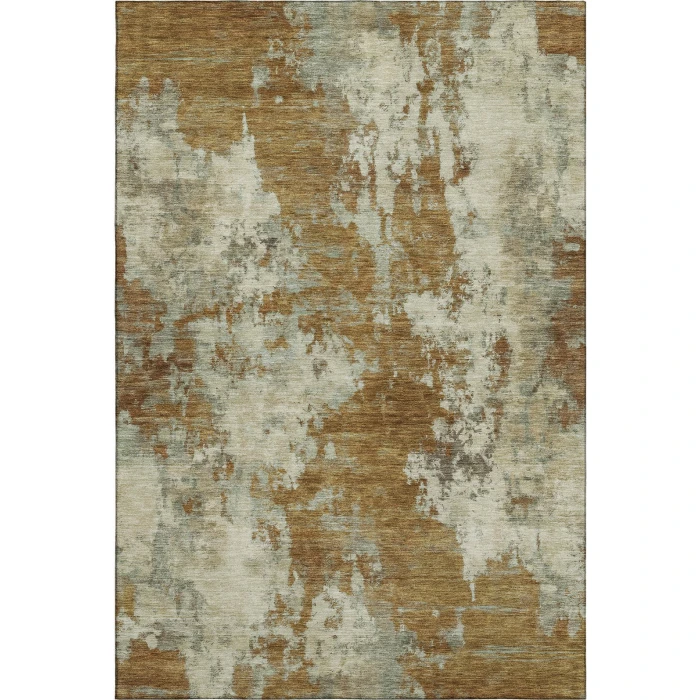 Addison Mayfield Orange AMF2066 - 8ft. Round Rug