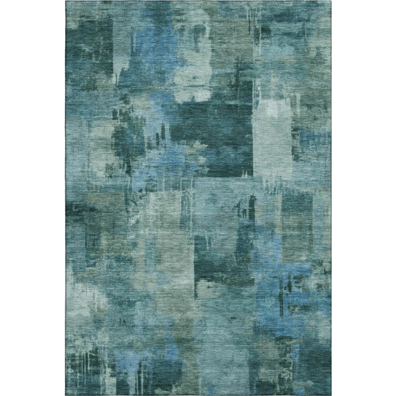 Addison Mayfield Teal AMF2069 - 8ft. Round Rug