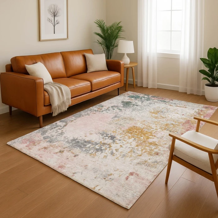 Addison Mayfield Pink AMF2070 - 8ft. Round Rug