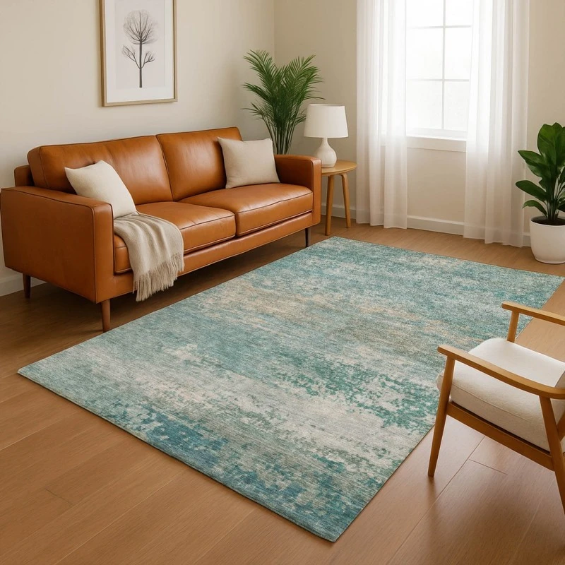 Addison Mayfield Teal AMF2071 - 8ft. Round Rug