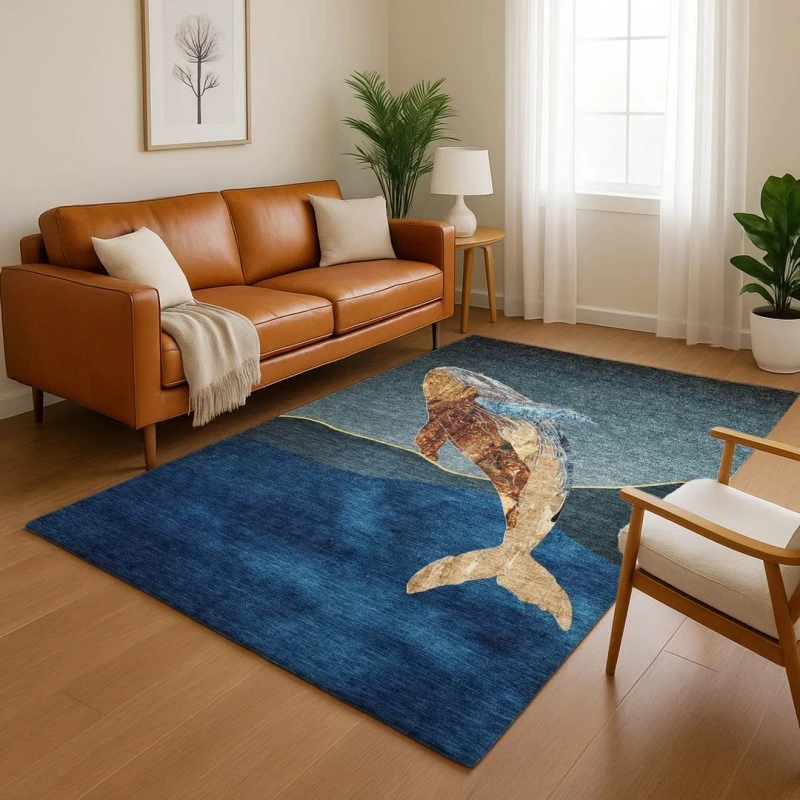 Addison Mayfield Blue AMF2078 - 8ft. Round Rug