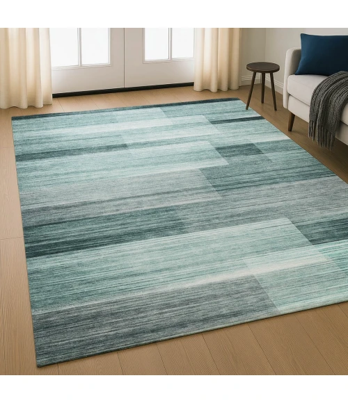 Addison Mayfield Teal AMF2082 8ft. x 10ft. Rect. Rug