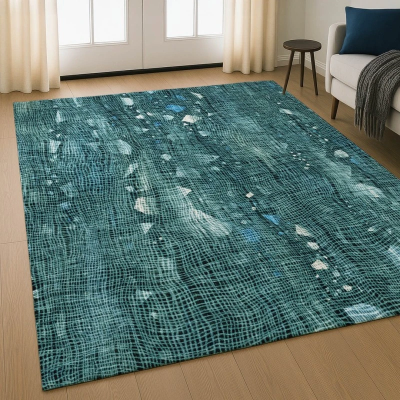 Addison Mayfield Teal AMF2092 - 8ft. Round Rug