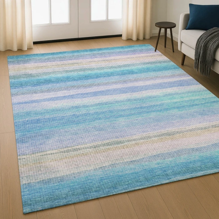 Addison Mayfield Teal AMF2093 - 8ft. Round Rug