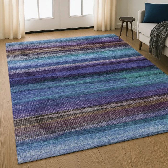 Addison Mayfield Blue AMF2093 - 8ft. Round Rug