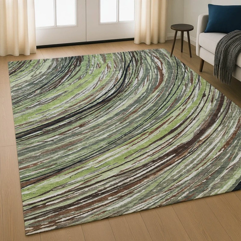 Addison Mayfield Green AMF2094 - 8ft. Round Rug