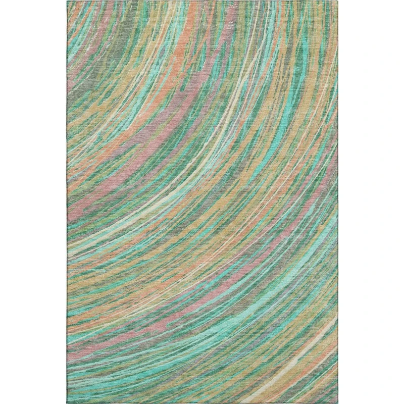 Addison Mayfield Teal AMF2094 - 8ft. Round Rug