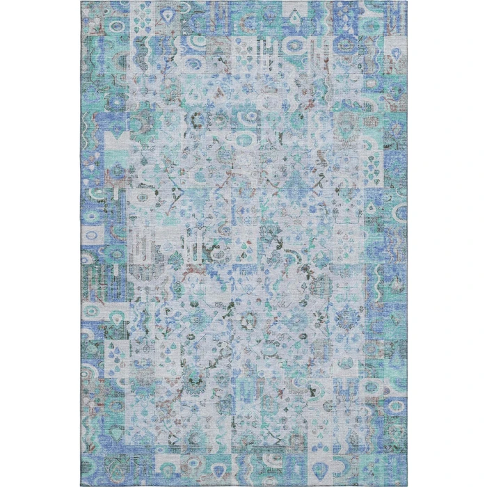 Addison Mayfield Blue AMF2099 - 8ft. Round Rug