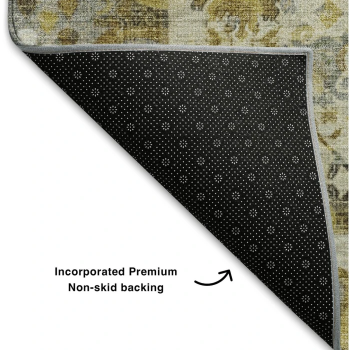 Addison Mayfield Gold AMF2099 - 8ft. Round Rug
