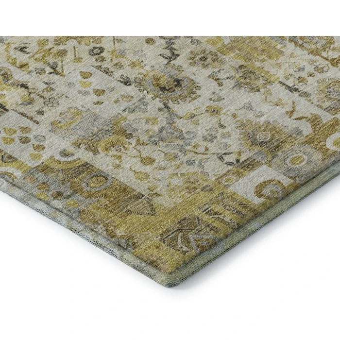 Addison Mayfield Gold AMF2099 - 8ft. Round Rug