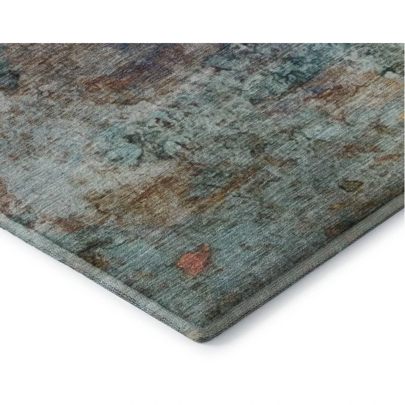 Addison Mayfield Teal AMF2100 - 8ft. Round Rug