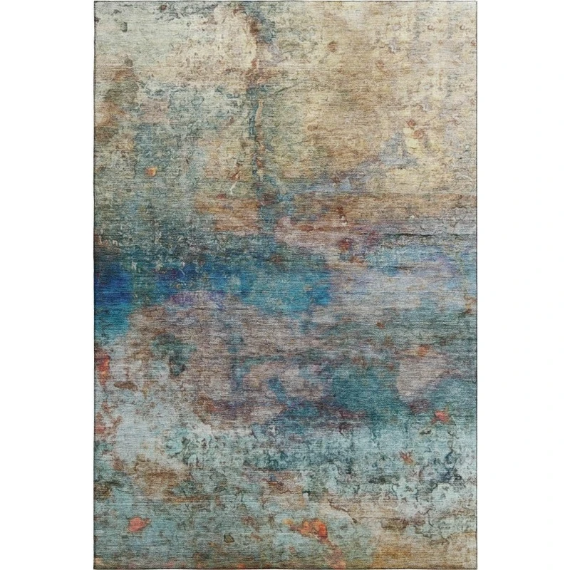 Addison Mayfield Teal AMF2100 - 8ft. Round Rug