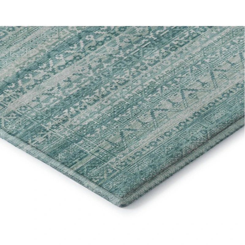Addison Mayfield Teal AMF2101 - 8ft. Round Rug