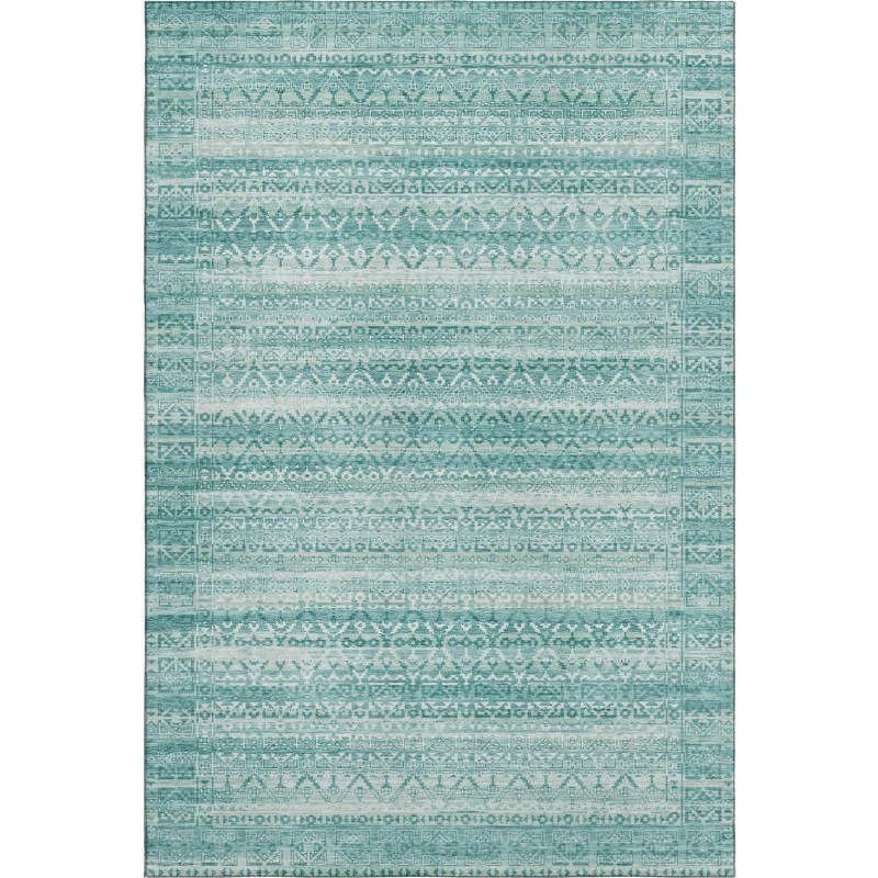 Addison Mayfield Teal AMF2101 - 8ft. Round Rug