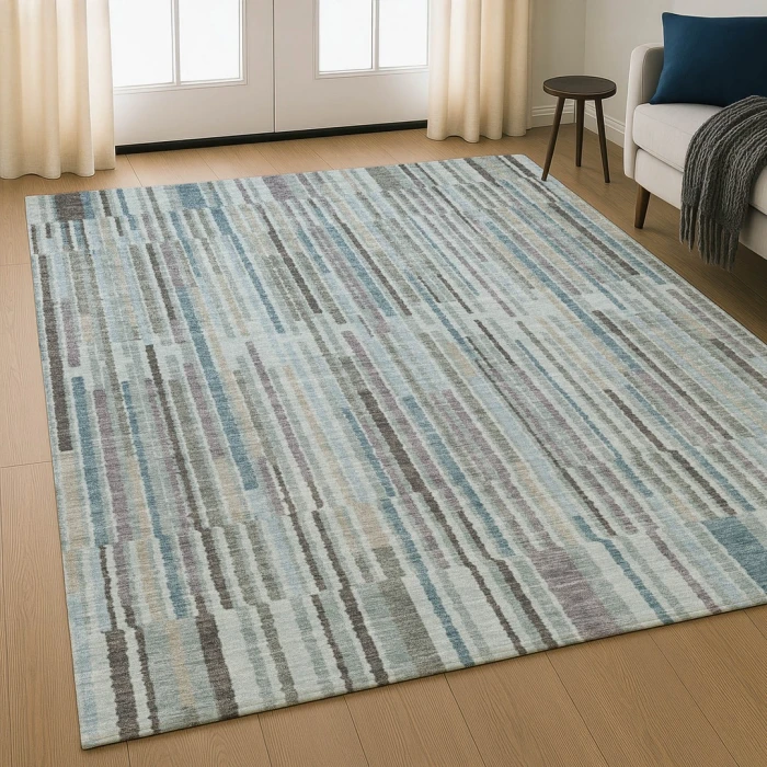 Addison Mayfield Teal AMF2102 - 8ft. Round Rug