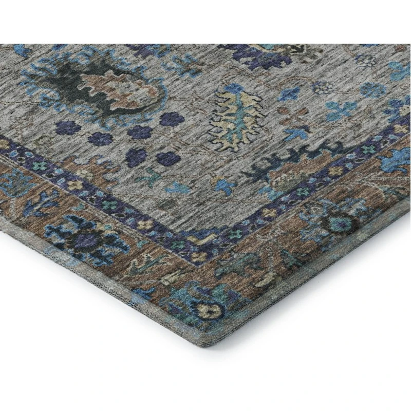 Addison Mayfield Gray AMF2104 - 8ft. Round Rug