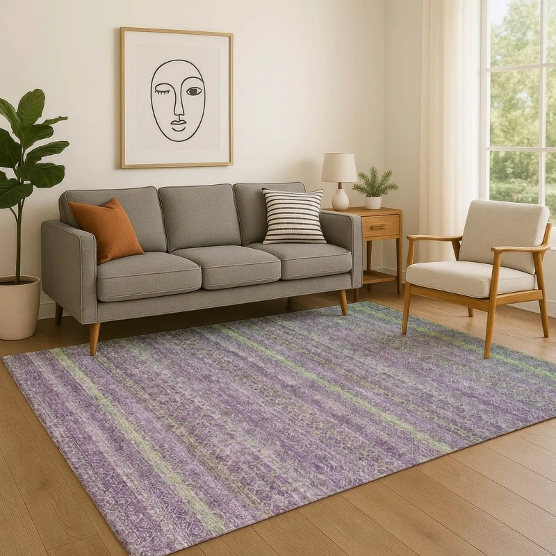 Addison Mayfield Purple AMF2106 2ft. 3in. x 7ft. 6in. Rect. Rug