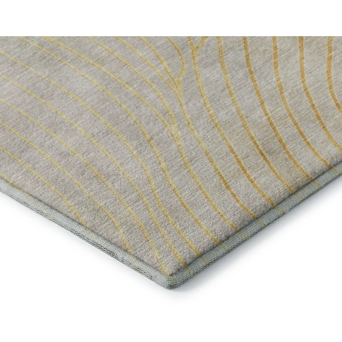 Addison Mayfield Gold AMF2107 - 8ft. Round Rug