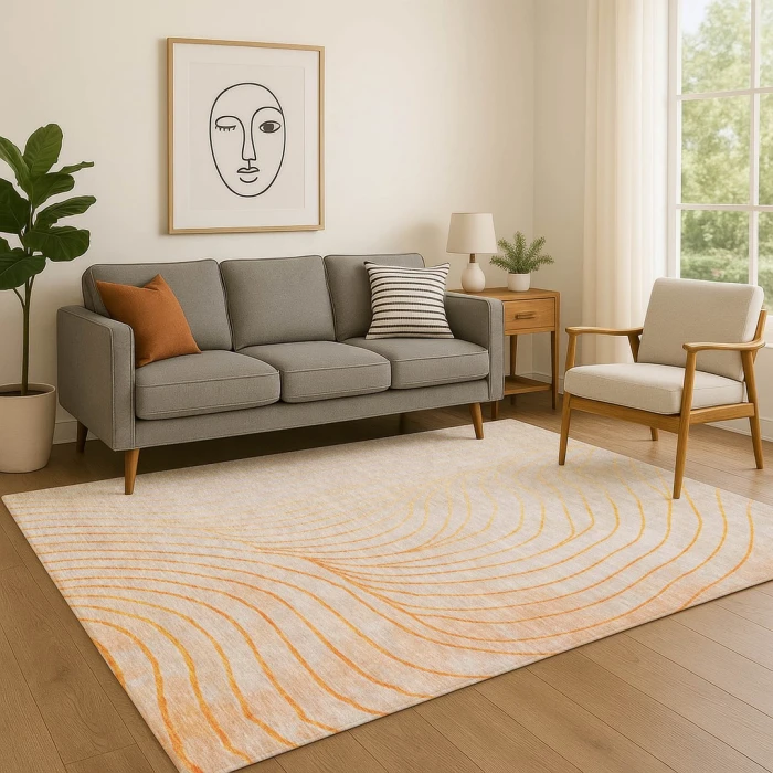 Addison Mayfield Orange AMF2107 2ft. 3in. x 7ft. 6in. Rect. Rug