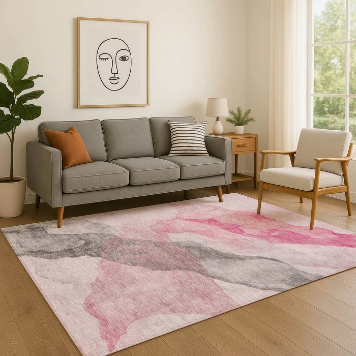Addison Mayfield Pink AMF2109 - 8ft. Round Rug