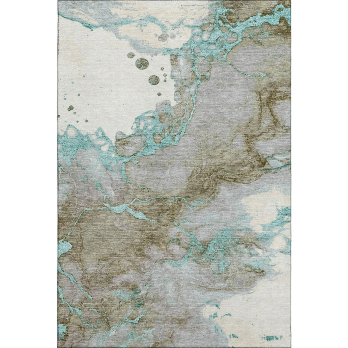 Addison Mayfield Teal AMF2110 - 8ft. Round Rug