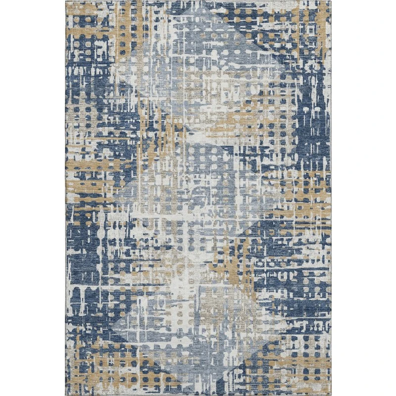 Addison Mayfield Blue AMF2116 - 8ft. Round Rug