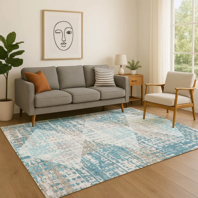 Addison Mayfield Teal AMF2116 8ft. x 10ft. Rect. Rug
