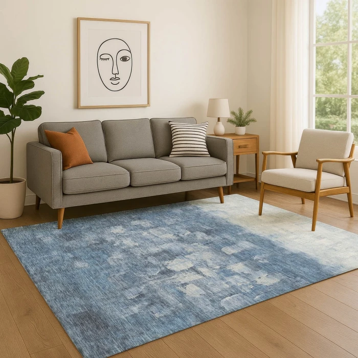 Addison Mayfield Blue AMF2119 - 8ft. Round Rug