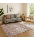 Addison Mayfield Orange AMF2119 - 8ft. Round Rug