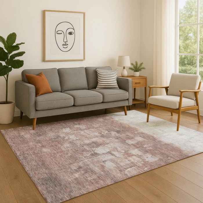 Addison Mayfield Orange AMF2119 - 8ft. Round Rug