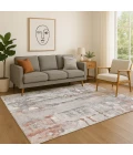 Addison Mayfield Orange AMF2120 - 8ft. Round Rug