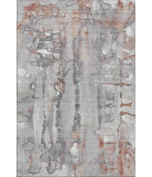 Addison Mayfield Orange AMF2120 - 8ft. Round Rug