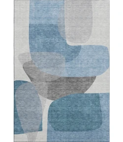 Addison Mayfield Blue AMF2121 - 8ft. Round Rug