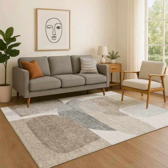 Addison Mayfield Brown AMF2121 - 8ft. Round Rug