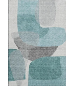Addison Mayfield Teal AMF2121 - 8ft. Round Rug