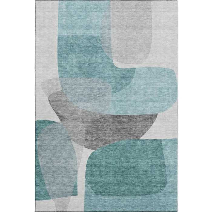 Addison Mayfield Teal AMF2121 - 8ft. Round Rug