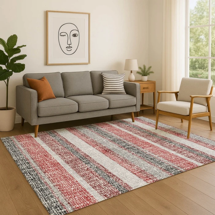 Addison Mayfield Red AMF2122 - 8ft. Round Rug