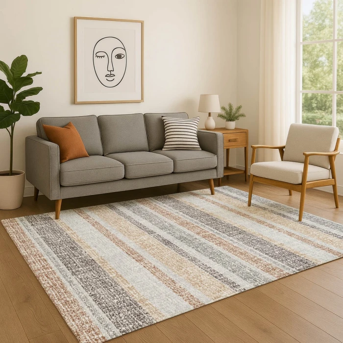 Addison Mayfield Gray AMF2122 - 8ft. Round Rug