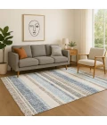 Addison Mayfield Blue AMF2122 - 8ft. Round Rug