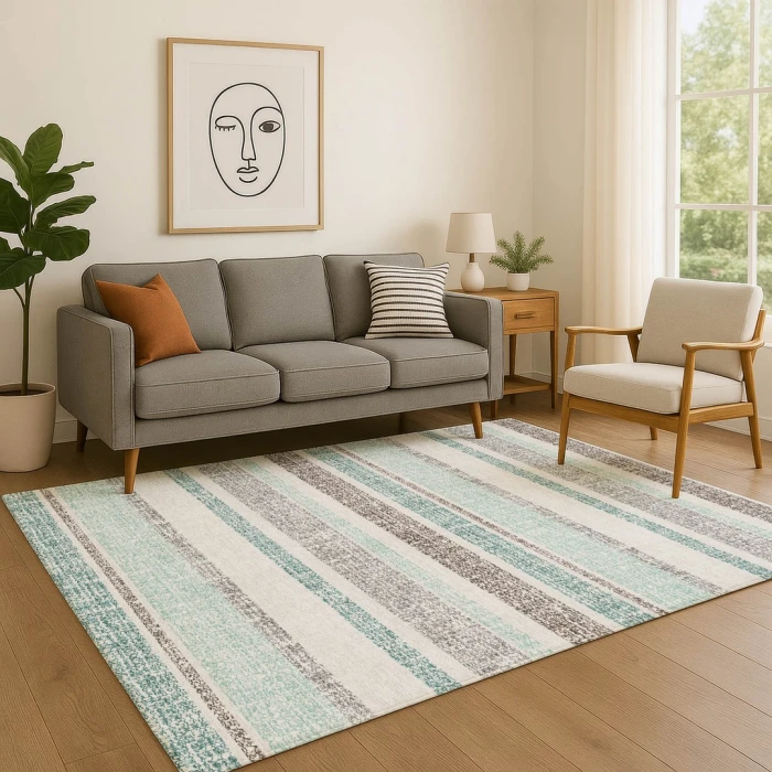 Addison Mayfield Teal AMF2122 2ft. 3in. x 7ft. 6in. Rect. Rug