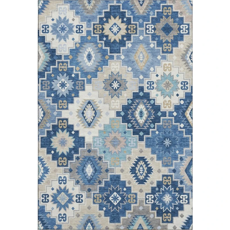 Addison Mayfield Blue AMF2123 - 8ft. Round Rug