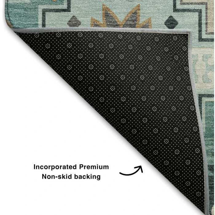 Addison Mayfield Teal AMF2123 - 8ft. Round Rug
