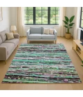 Addison Mayfield Teal AMF2125 - 8ft. Round Rug