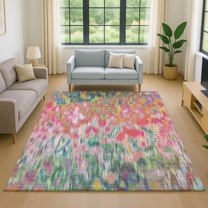 Addison Mayfield Pink AMF2129 - 8ft. Round Rug