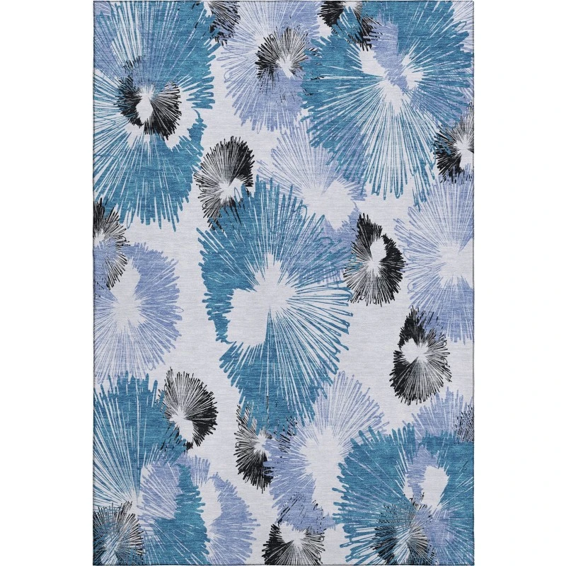 Addison Mayfield Blue AMF2132 - 8ft. Round Rug