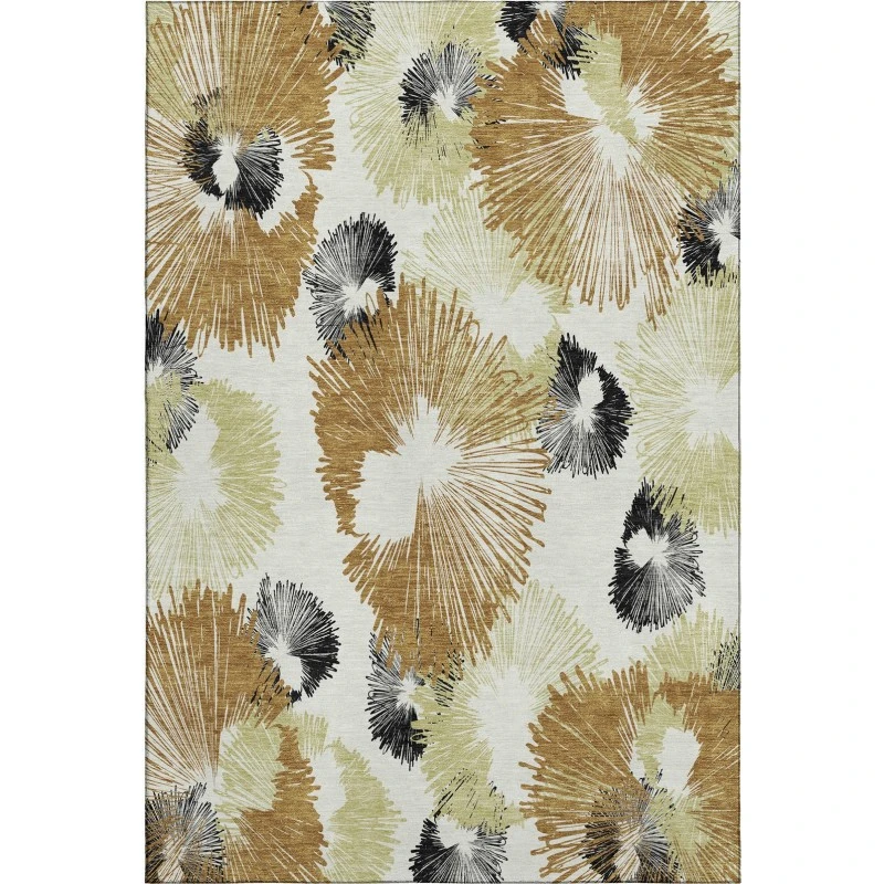 Addison Mayfield Orange AMF2132 - 8ft. Round Rug
