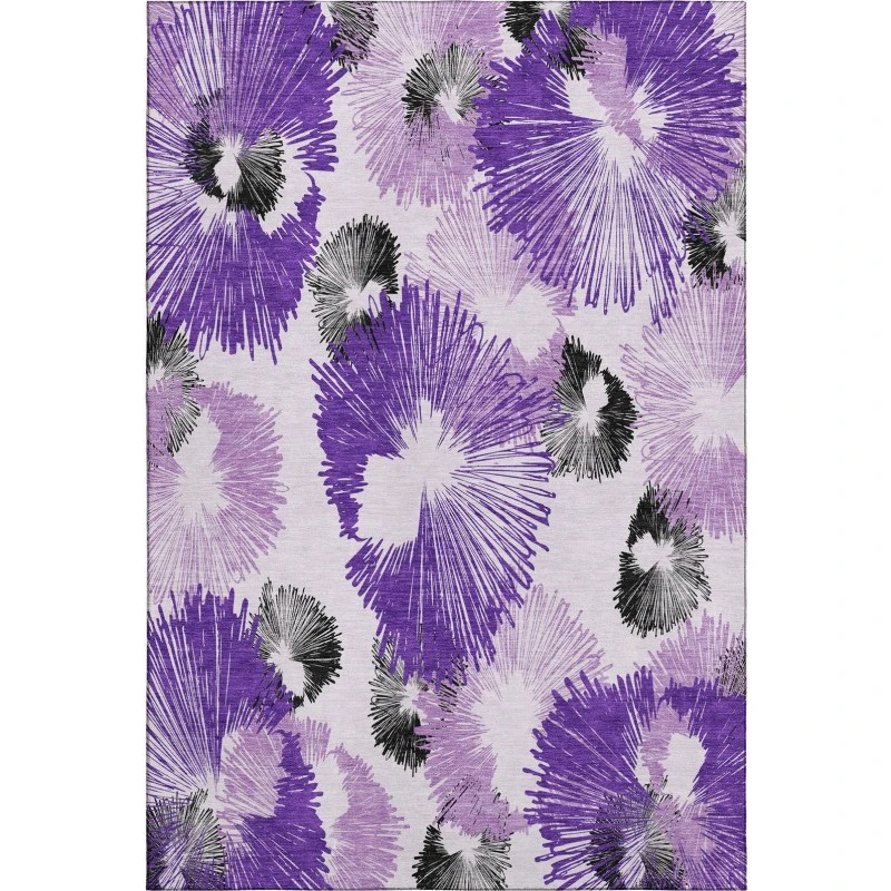 Addison Mayfield Purple AMF2132 - 8ft. Round Rug